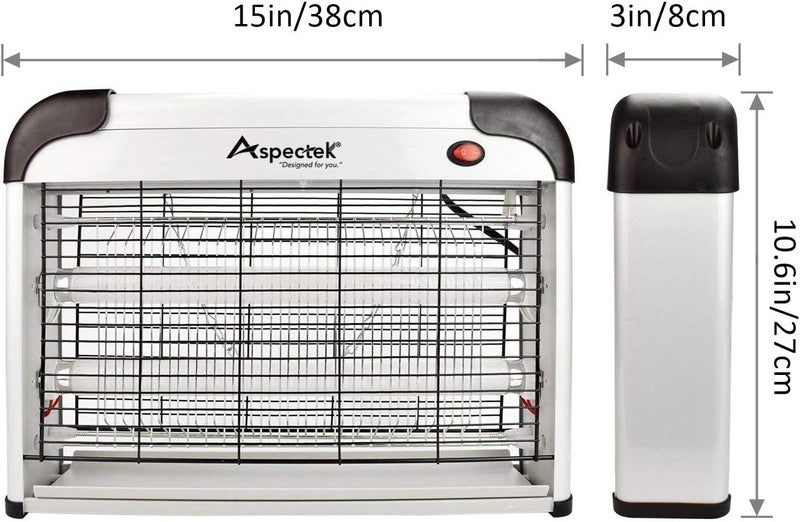 Aspectek 20W Electric Indoor Bug Zapper, Mosquito, Moth, Wasp, Insect Killer, Fly Zapper, Bug Lamp Light for Home, Restaurant, Office Use with Protection Mesh Film. Efficient & Effective - Image 3